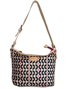 Spartina 449 Crossbody Bag with Geometric Pattern and Leather Trim